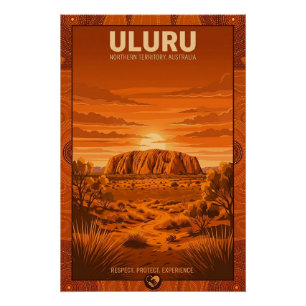 Uluru Australia Travel Poster