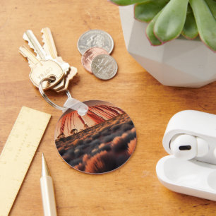 Uluru "Ayers Rock" Australia Oil Paint, Keychain
