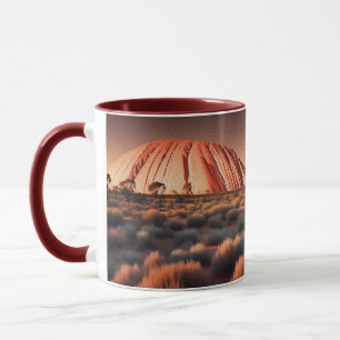 Uluru "Ayers Rock" Australia Oil Paint, Mug