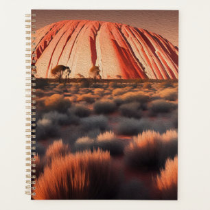Uluru "Ayers Rock" Australia Oil Paint, Planner