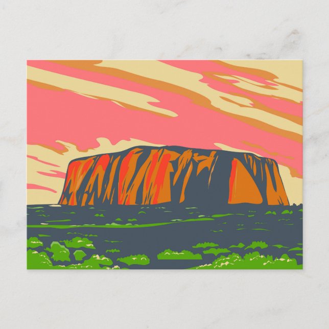 Uluru Ayers Rock in Northern Territory Australia Postcard (Front)