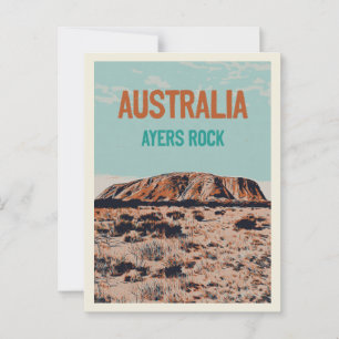 Uluru Ayers Rock,  Northern Territory Australia Postcard