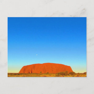 uluru blue sunset postcard