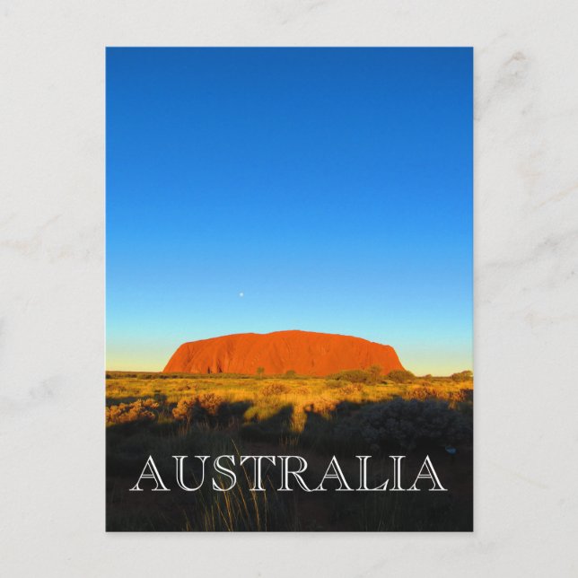 uluru sky blue postcard (Front)