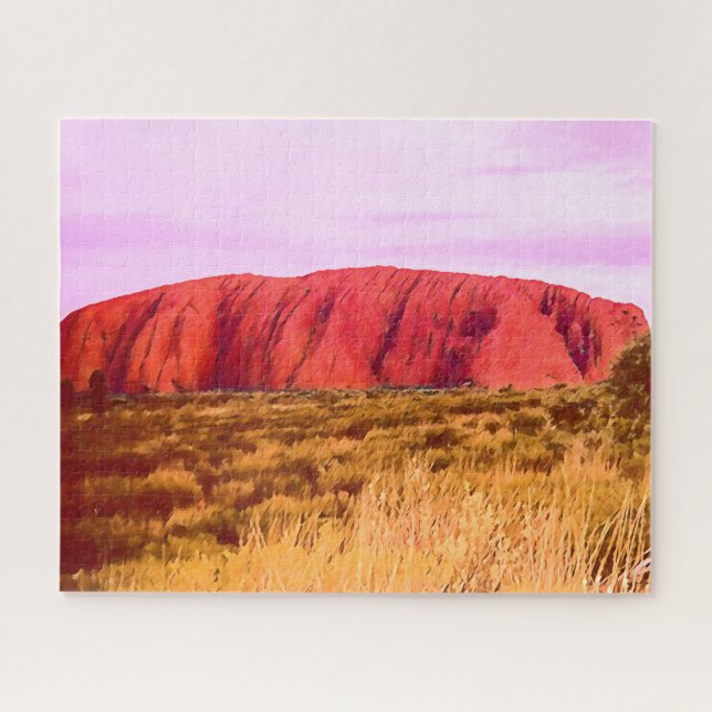 Uluru sunset Central Australia travel Jigsaw Puzzle (Horizontal)