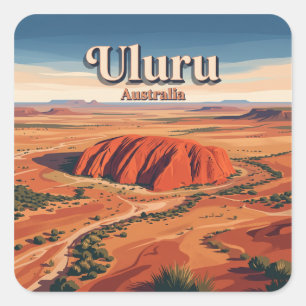 Uluru Yulara Australia Square Sticker