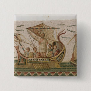 Ulysses and the Sirens 2 Inch Square Button