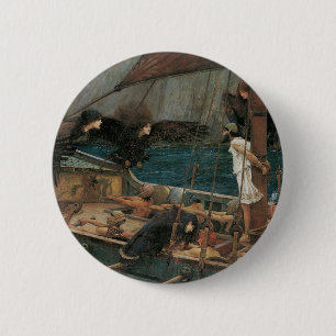Ulysses and the Sirens by John William Waterhouse 2 Inch Round Button