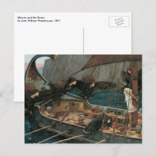 Ulysses and the Sirens by John William Waterhouse Postcard