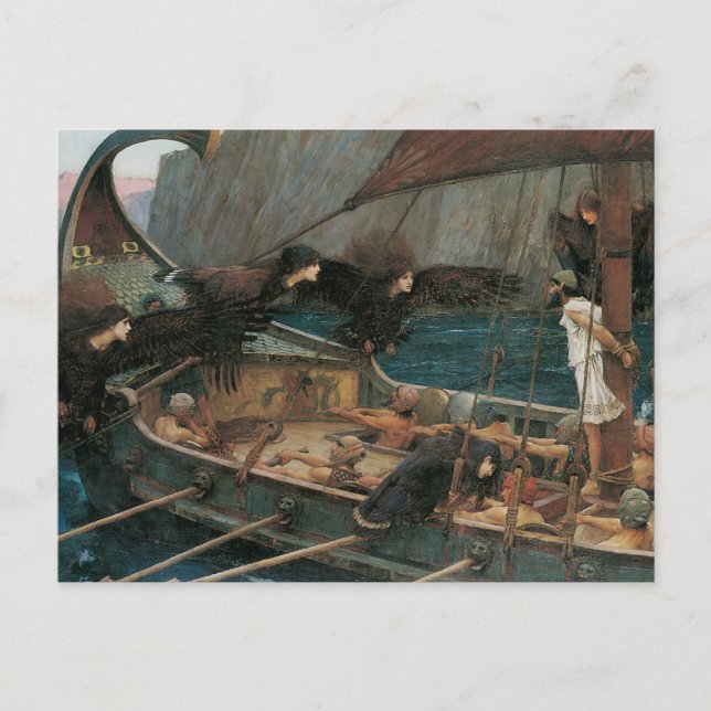 Ulysses and the Sirens by John William Waterhouse Postcard (Front)