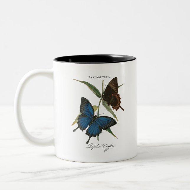 Ulysses butterfly Two-Tone coffee mug (Left)