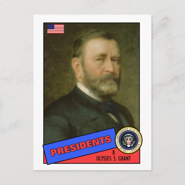 Ulysses S. Grant Baseball Card (Front)