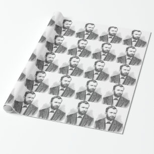 Ulysses S. Grant Illustrative Portrait Wrapping Paper