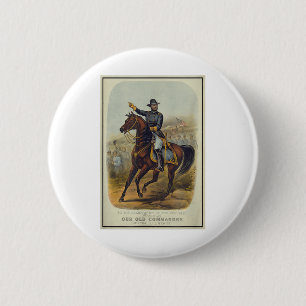Ulysses S. Grant On Horseback 2 Inch Round Button