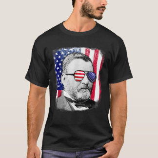 Ulysses S Grant US flag  4th of July T-Shirt