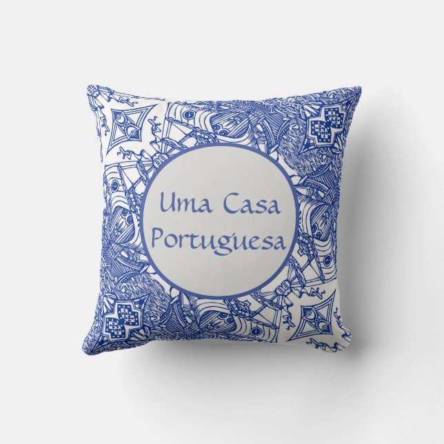 Uma Casa Portuguesa designs Throw Pillow (Back)