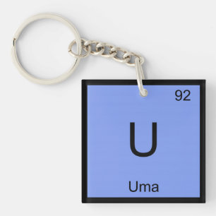 Uma Name Chemistry Element Periodic Table Keychain