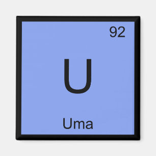 Uma Name Chemistry Element Periodic Table Magnet
