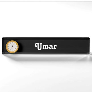 Umar de la plaque de nom du bureau