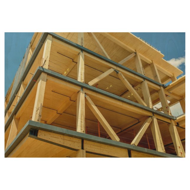 UMass Olver Design Building Wood Poster (Front)