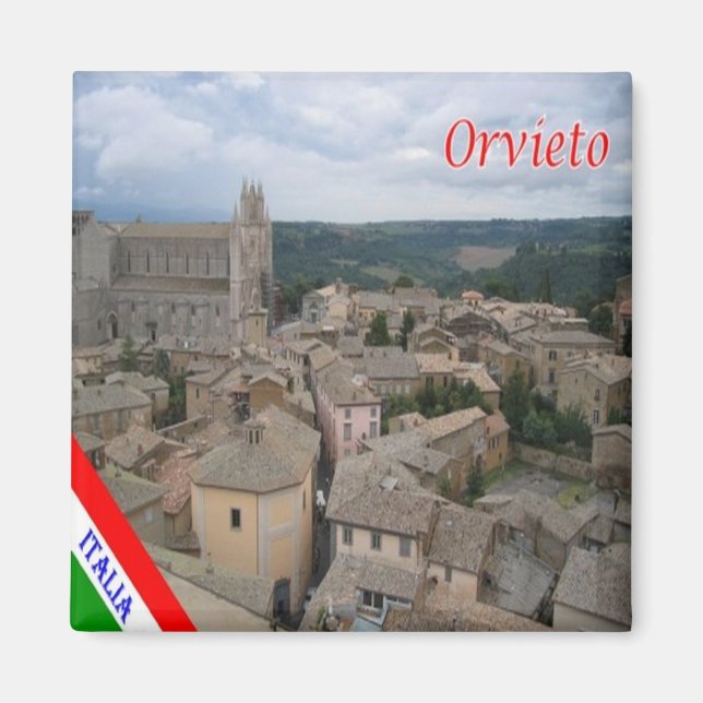 UMB018 ORVIETO, Umbria, Italy, Fridge Magnet (Front)