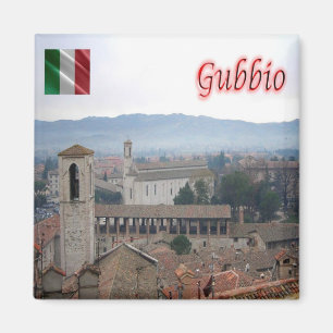 UMB023 GUBBIO, Panorama, Umbria, Italy, Fridge Magnet