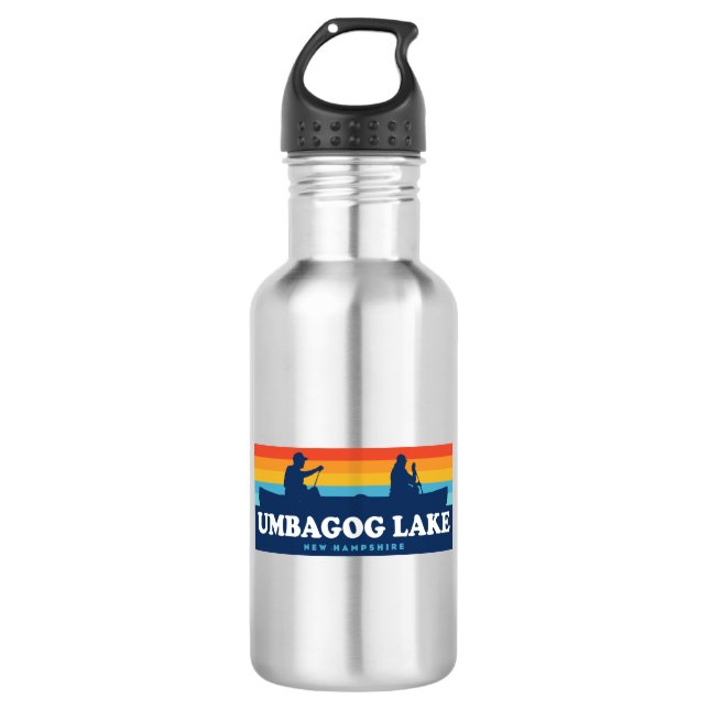Umbagog Lake New Hampshire Canoe 532 Ml Water Bottle (Front)