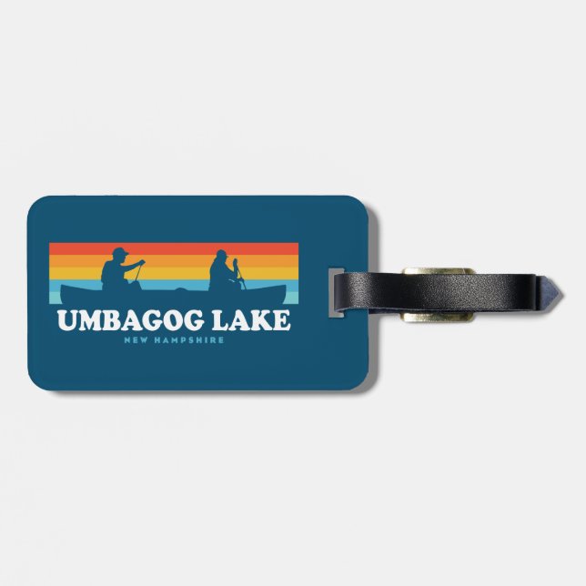 Umbagog Lake New Hampshire Canoe Luggage Tag (Back Horizontal)