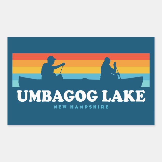 Umbagog Lake New Hampshire Canoe Sticker (Front)