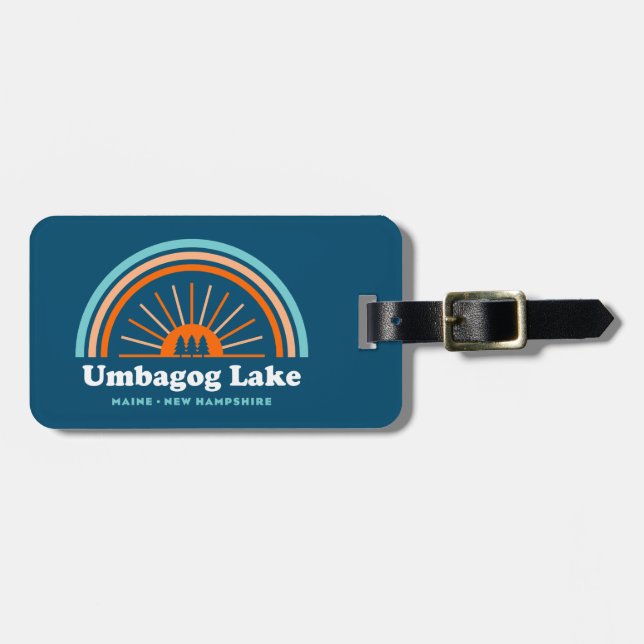 Umbagog Lake New Hampshire Maine Luggage Tag (Front Horizontal)