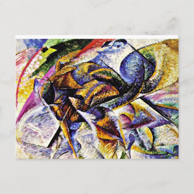 Umberto Boccioni - Dynamism of a Cyclist Postcard (Front)