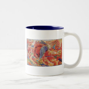 Umberto Boccioni - The city rises Two-Tone Coffee Mug