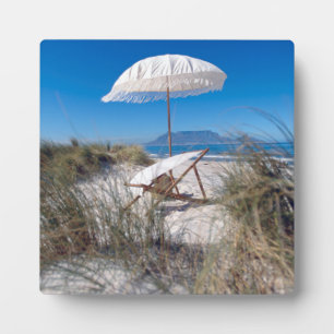 Umbrella And Chair On Beach Plaque