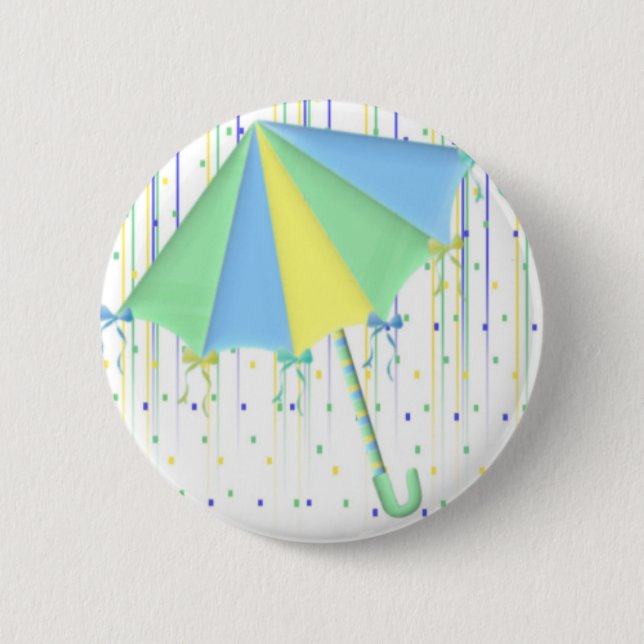 Umbrella Baby Shower 2 Inch Round Button (Front)
