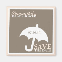 Umbrella Baby Shower Save the Date Magnets