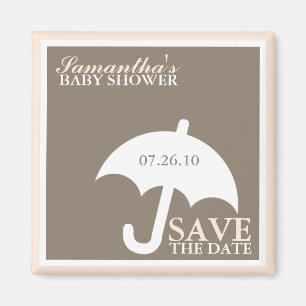 Umbrella Baby Shower Save the Date Magnets