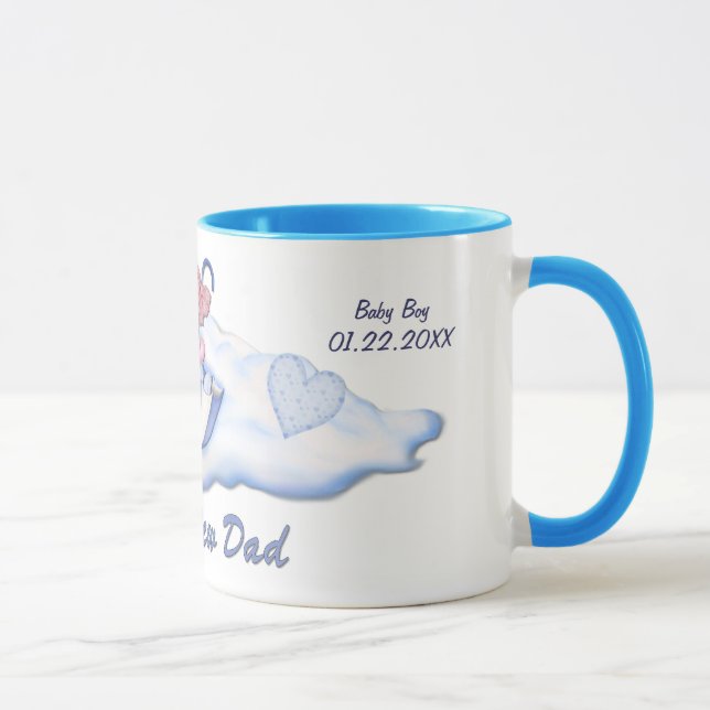Umbrella Bear Boy for New Dad - Customize Mug (Right)