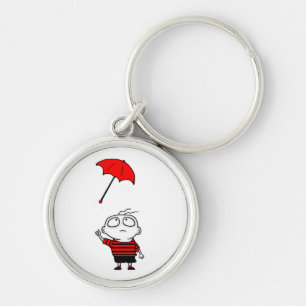 Umbrella Boy Keychain