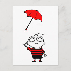 Umbrella Boy Postcard