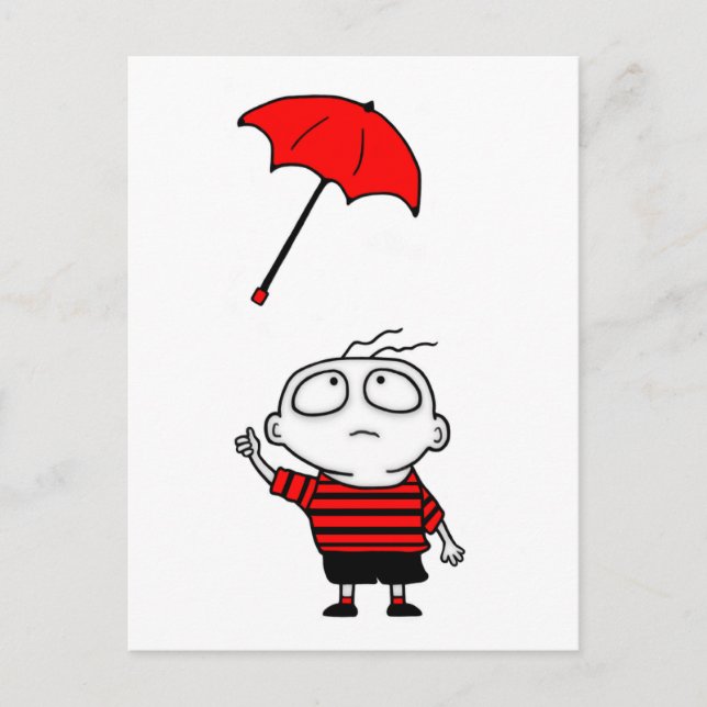 Umbrella Boy Postcard (Front)