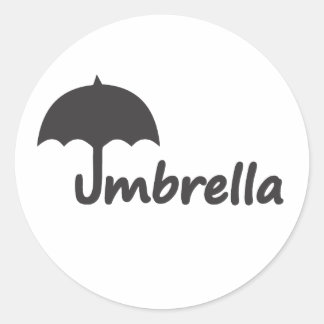 Umbrella Classic Round Sticker