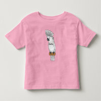 Umbrella cockatoo bird cartoon illustration