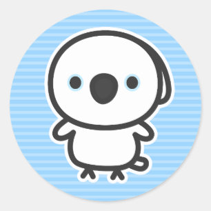 Umbrella Cockatoo Classic Round Sticker