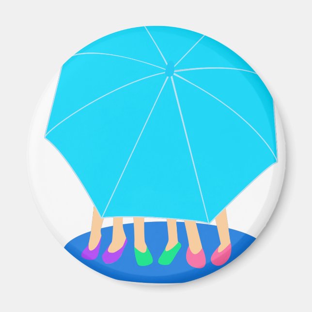 Umbrella Girls Magnet - Fête Faveur (Devant)