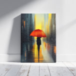 Umbrella in Red Canvas Print<br><div class="desc">The Umbrella in Red Canvas Print is fully customizable and unique to hang on home and office walls. Designed by Norman Reutter.
umbrella in red, cityscape, surreal minimalism portrait, illustration impressionism art, modern stylish abstract retro vintage, art deco, home decor, wall decor, artwork, surrealism motivational Canvas Prints, </div>