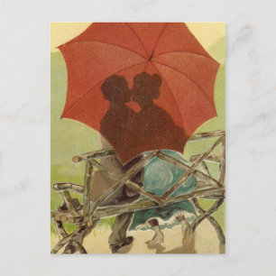 Umbrella Lovers Postcard