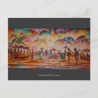 Umbrella Market - Postcard