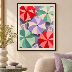 Umbrella Parade Art Print