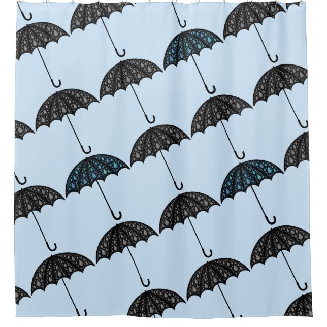 Umbrella Pattern Blue Grey (Front)