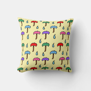 Umbrella Pattern Throw Pillow